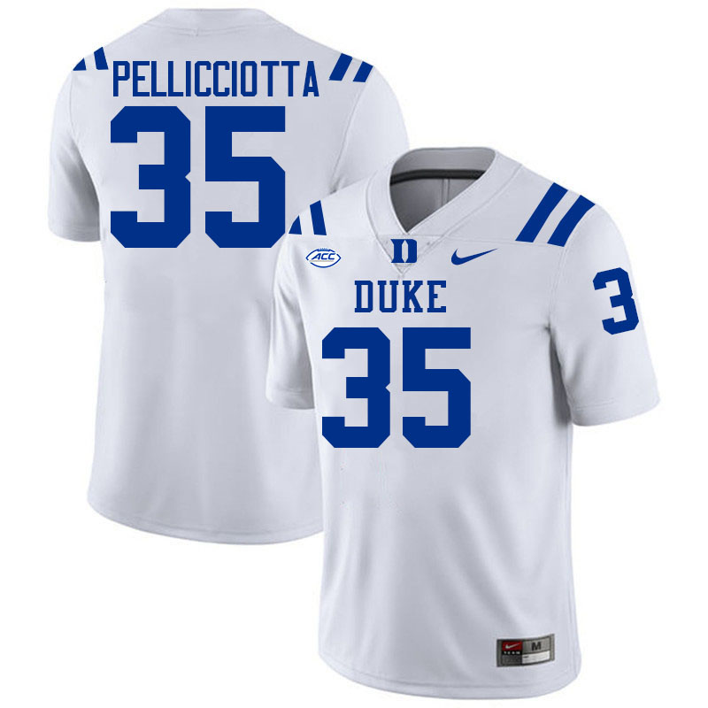 Duke Blue Devils #35 Andrew Pellicciotta College Football Jersey Stitched-White
